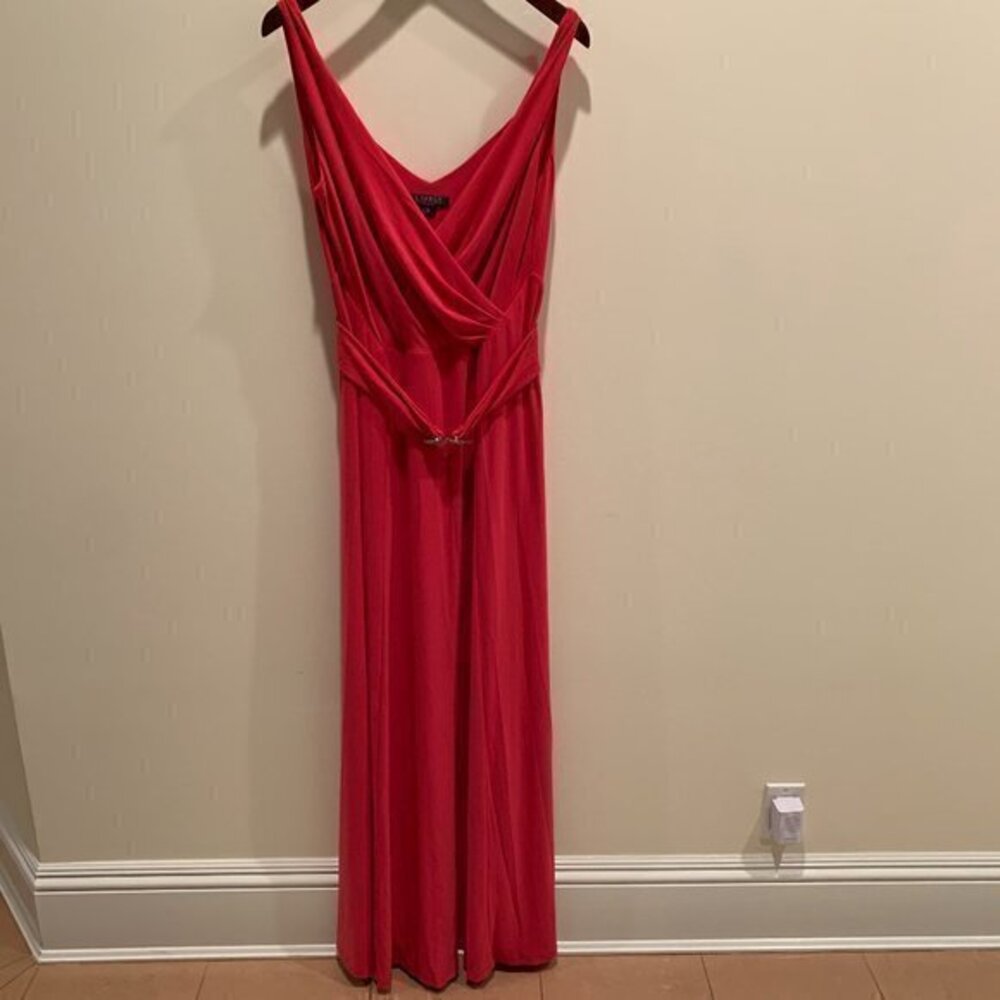 Lauren Ralph Lauren Coral Pink Evening Gown